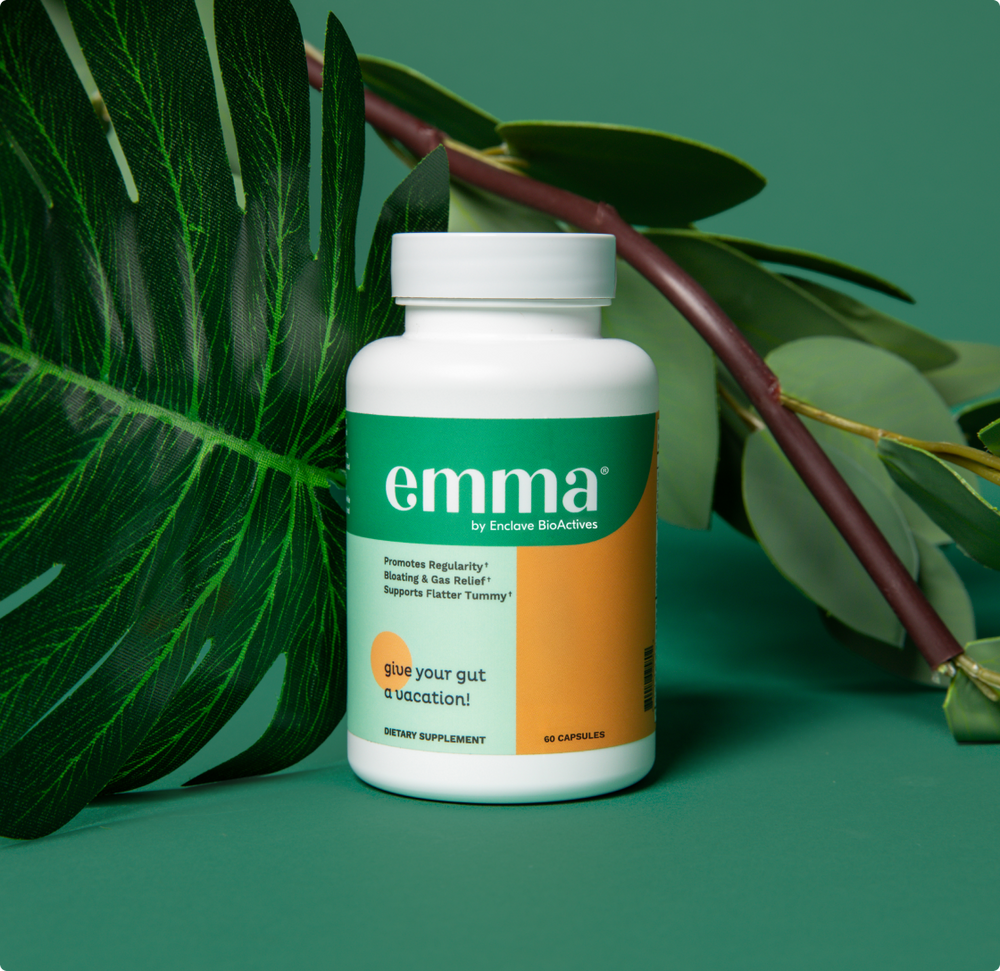 Emma bottle with green leaves
